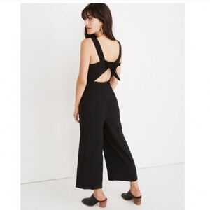 Madewell black jumpsuit with tie back